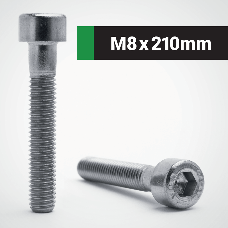 Jacbolts A2 stainless steel M8x210mm socket cap screw - DIN 912 - ISO4762
