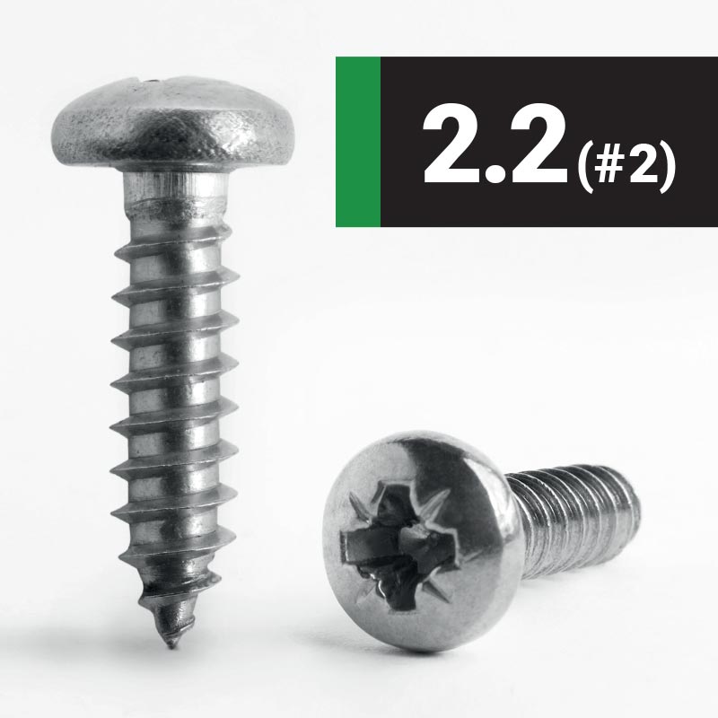 2.2 Pozi Pan AB Self Tapping Screw A2 Stainless Steel DIN 7981 CZ