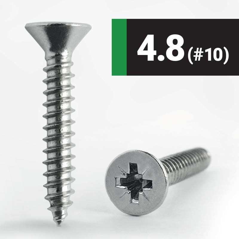 4.8 Pozi Pan AB Self Tapping Screw A2 Stainless Steel DIN 7982 CZ