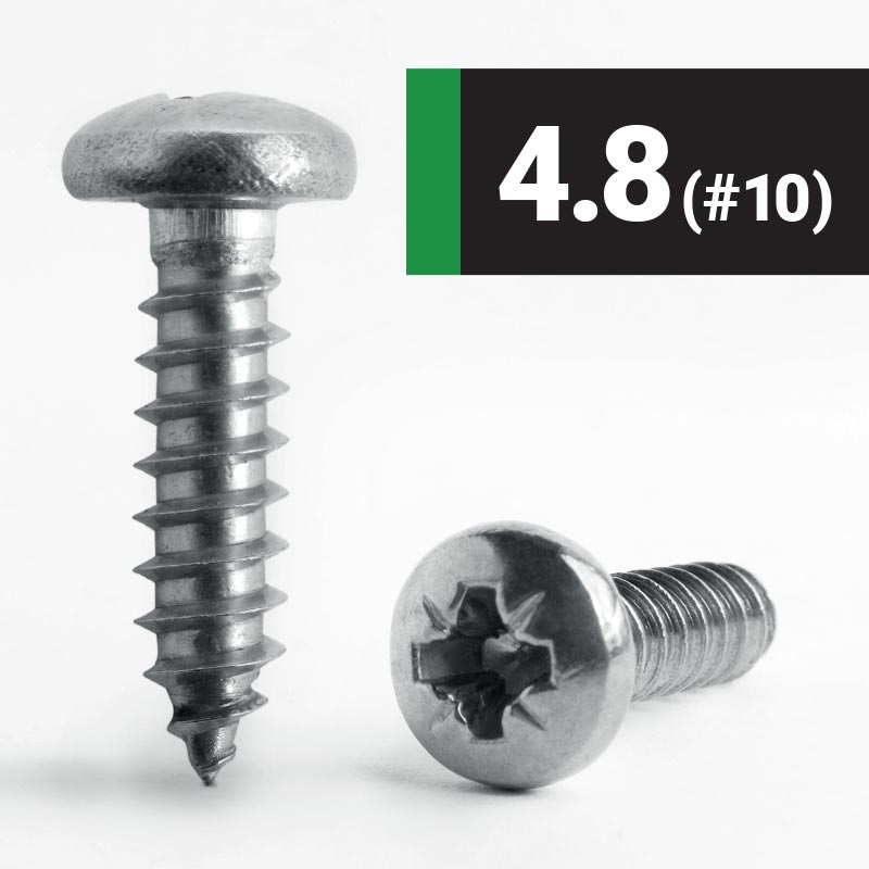 4.8 Pozi Pan AB Self Tapping Screw A2 Stainless Steel DIN 7981 CZ