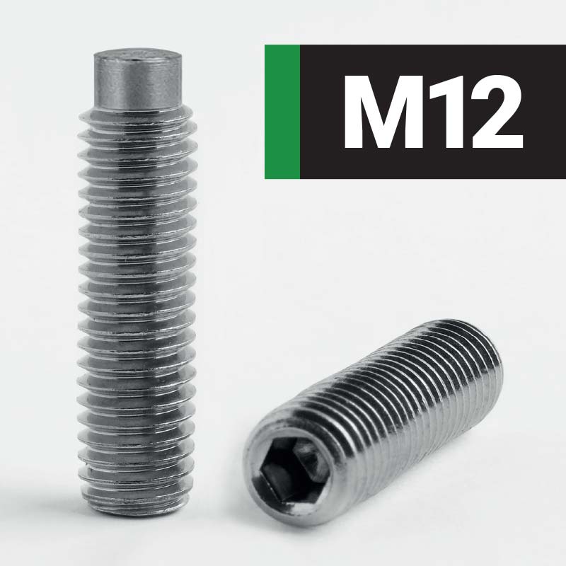 M12 Socket-Dog-Point-Set-Screw-A2-Stainless-Steel-DIN-915-ISO-4028