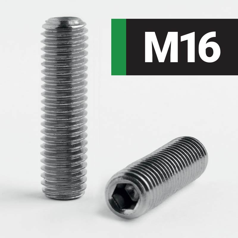 M16-Socket-Cup-Point-Set-Screw A2-Stainless-Steel-DIN 916-ISO 4029