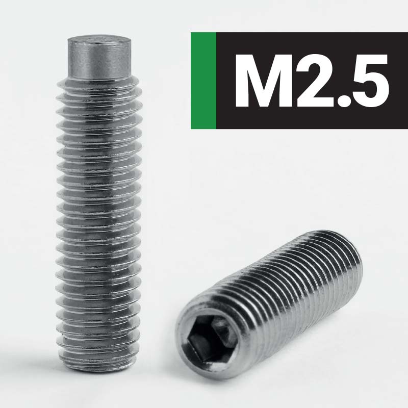 M2.5 Socket-Dog-Point-Set-Screw-A2-Stainless-Steel-DIN-915-ISO-4028