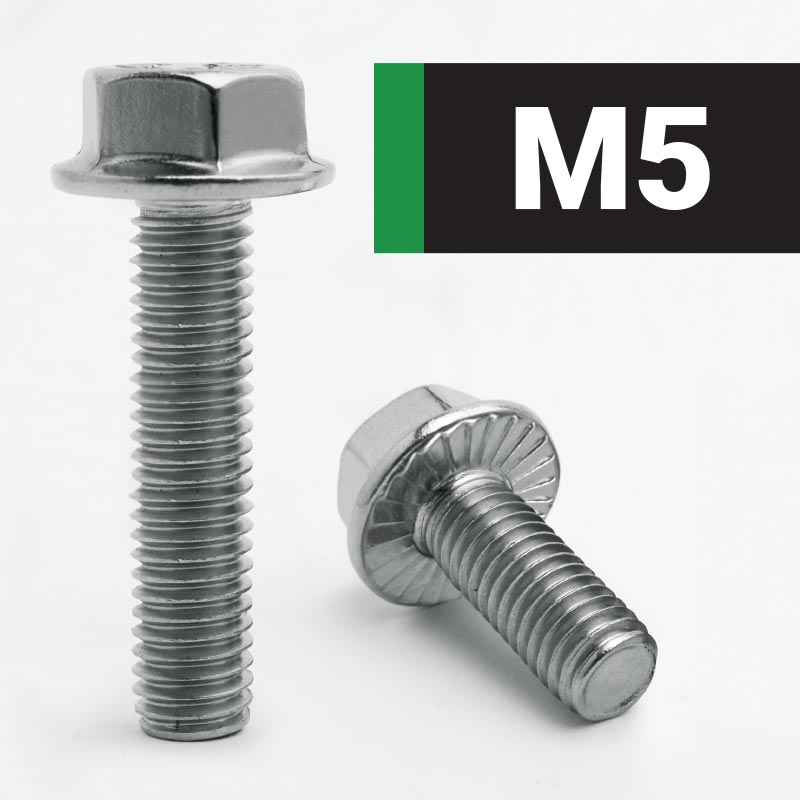 M5-Flanged-Hexagon-Bolts-Serrated-A2-Stainless-Steel-DIN 6921