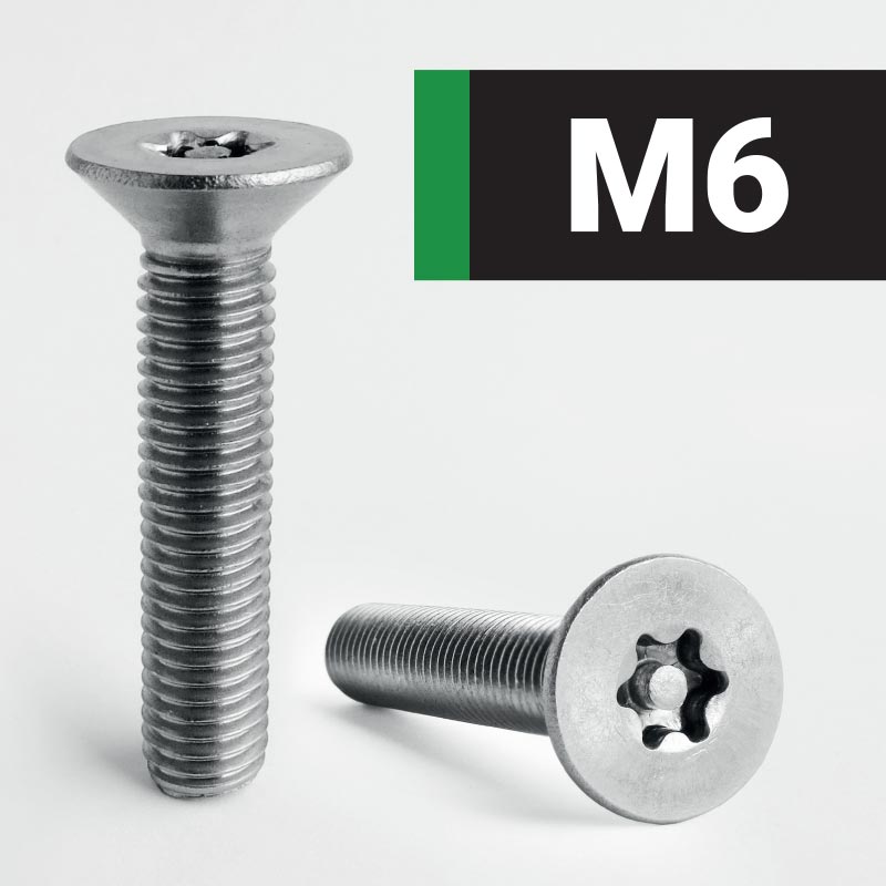 M6 Torx + Pin Countersunk Security Screw A2 Stainless Steel