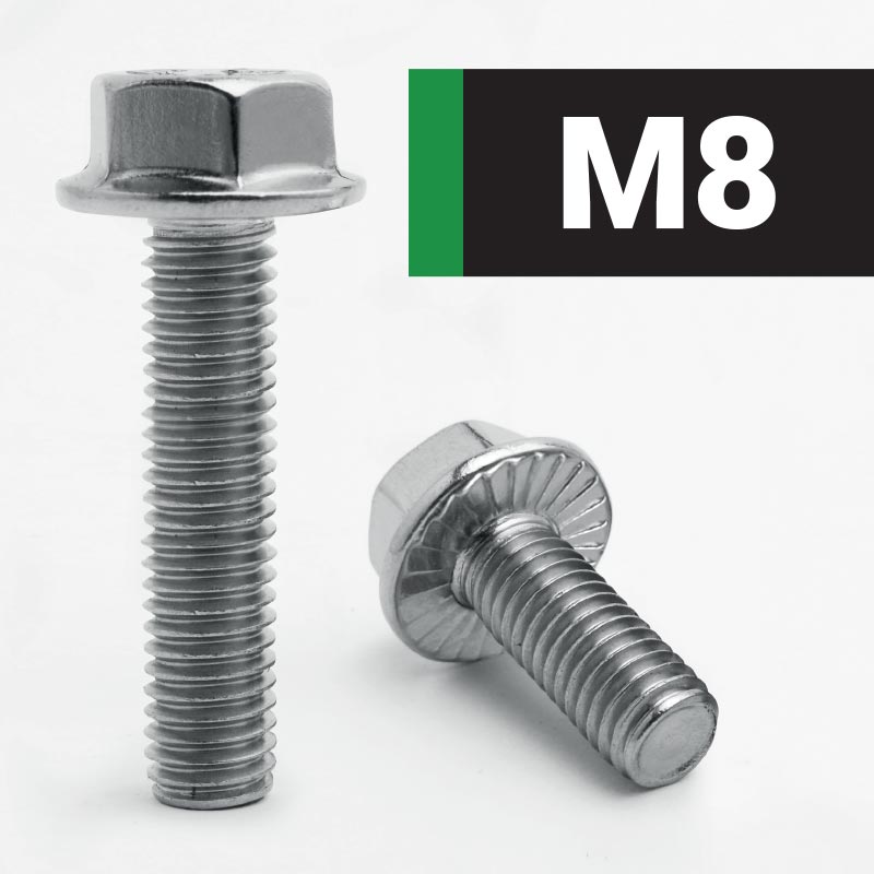 M8-Flanged-Hexagon-Bolts-Serrated-A2-Stainless-Steel-DIN 6921