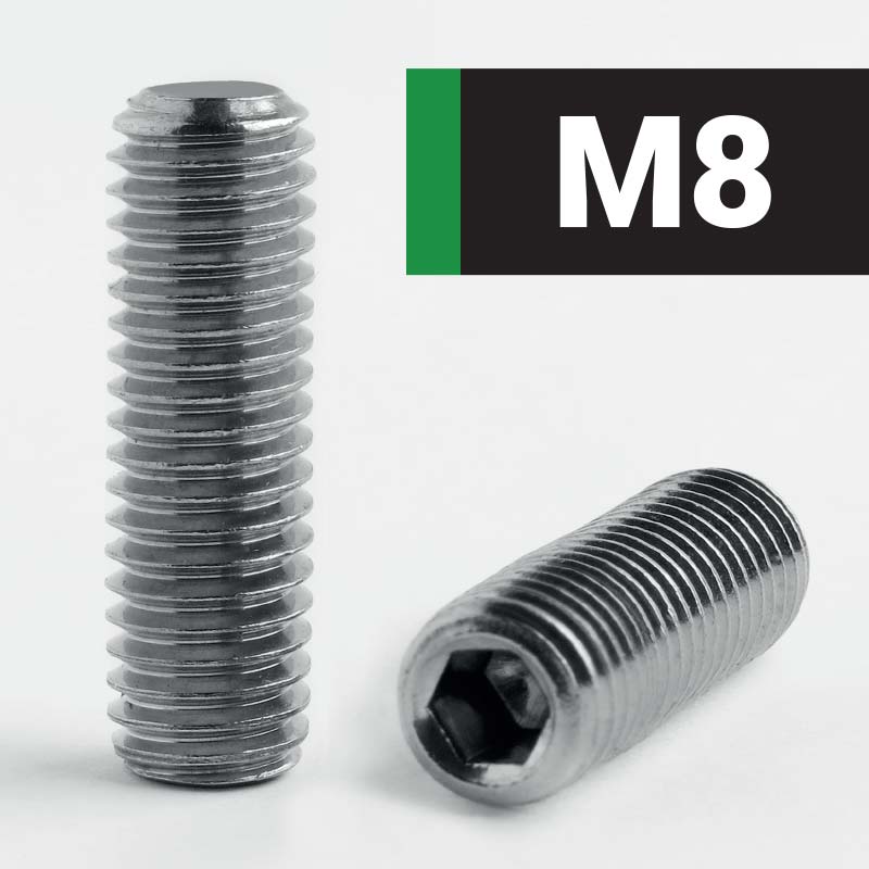 M8-Socket-Flat-Point-Set-Screw-A2-Stainless-Steel-DIN 913-ISO 4026