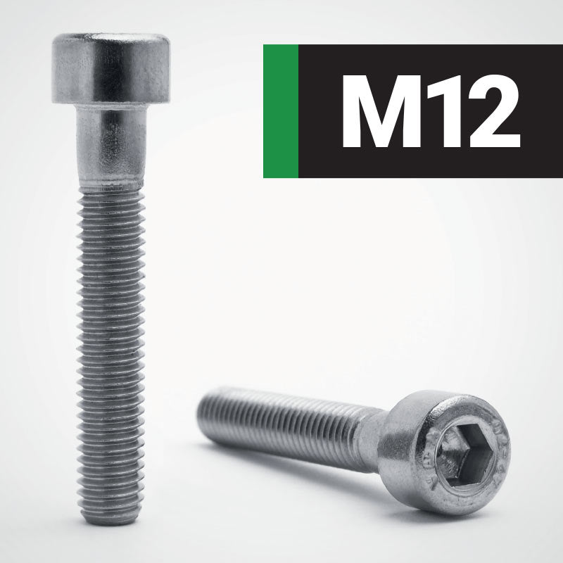 M12 (12mm Thread Diameter) Socket Cap Jacbolts A2 Stainless Steel - Lengths