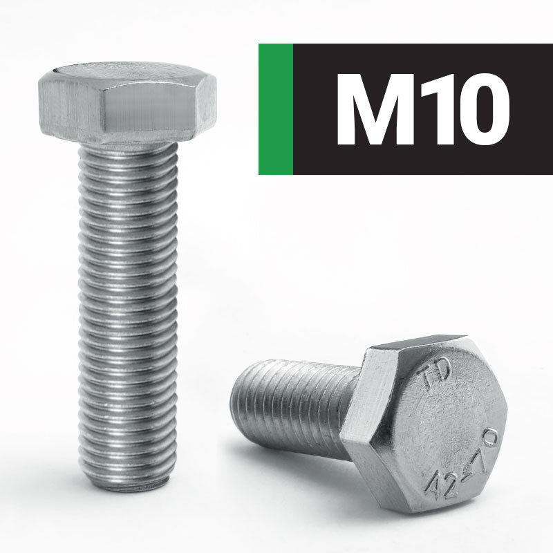 M10 Stainless Steel Fine Thread Hexagon Set Screws DIN 961