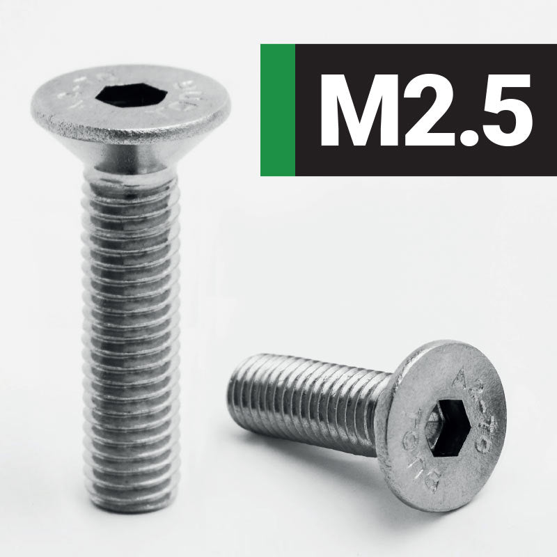 M2.5 Socket Countersunk screws/bolts A2 Stainless Steel