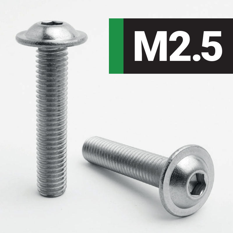 M2.5 Socket Button Flange A2 Stainless Steel