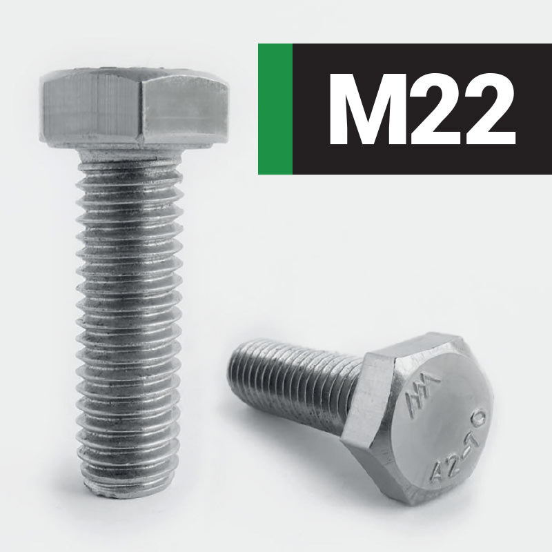 M22 Hexagon Head Set Screw - A2 Stainless Steel DIN933