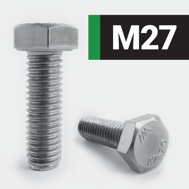 M27 Hexagon Head Set Screw - A2 Stainless Steel DIN933