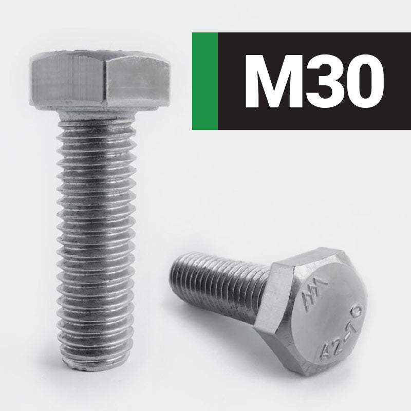 M30 Hexagon Head Set Screw - A2 Stainless Steel DIN933