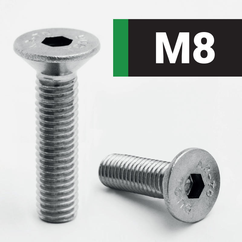 M8 Socket Countersunk Screws/Bolts A2 Stainless Steel