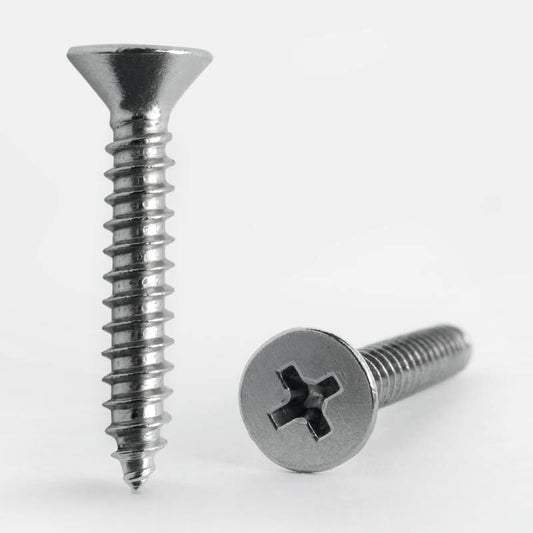 3.9 X 60 PHILLIPS COUNTERSUNK SELF TAPPING SCREW (A2 STAINLESS STEEL) DIN 7982C H