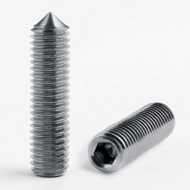 M16 X 50 SOCKET SET SCREW CONE POINT (A2 STAINLESS STEEL) DIN 914 / ISO 4027