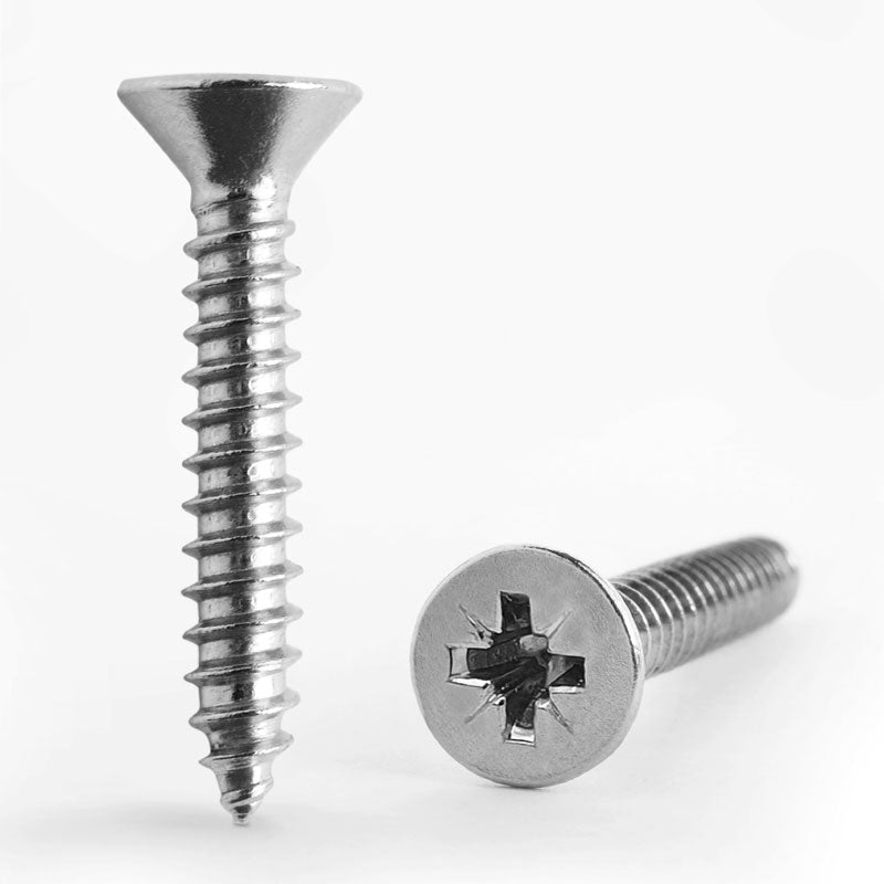 6.3 X 45 MM POZI COUNTERSUNK SELF TAPPING SCREW (A2 STAINLESS STEEL) DIN 7982C Z