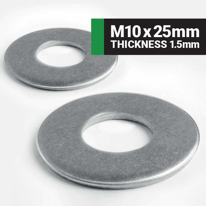 M10 x 25mm Penny washer (Thickness 1.5mm) A2 stainless steel