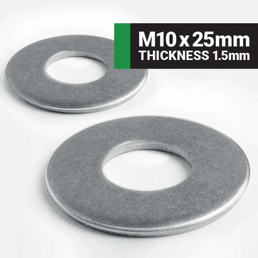 M10 x 25mm Penny washer (Thickness 1.5mm) A2 stainless steel