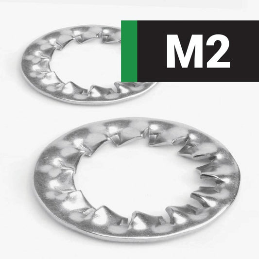 M2 INTERNAL TOOTH WASHER (A2 STAINLESS STEEL) DIN 6798J