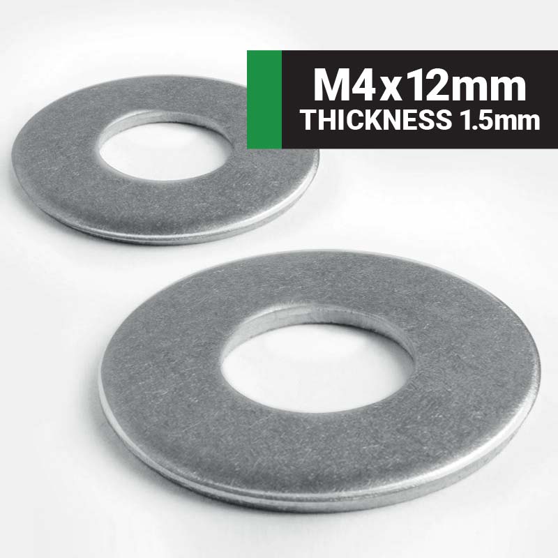 M4 x 12mm Penny washer (Thickness 1.5mm) A2 stainless steel