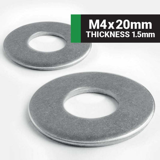 M4 x 20mm Penny washer (Thickness 1.5mm) A2 stainless steel