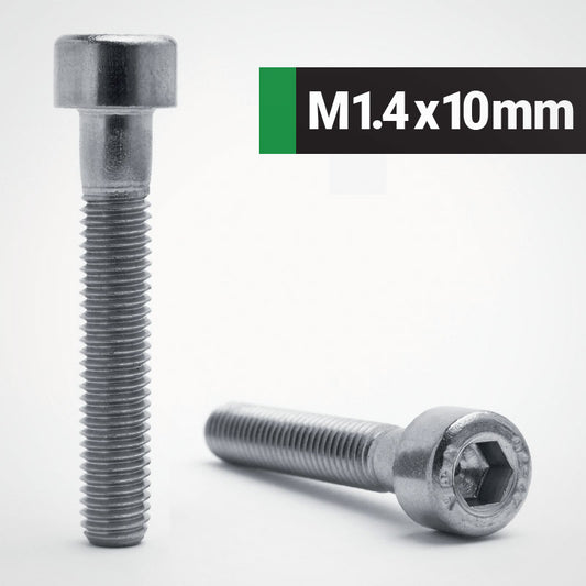 Jacbolts A2 stainless steel M1.4x10mm socket cap screw -  DIN 912 - ISO 4762