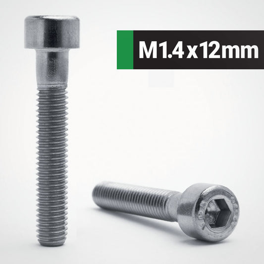 Jacbolts A2 stainless steel M1.4x12mm socket cap screw -  DIN 912 - ISO4762