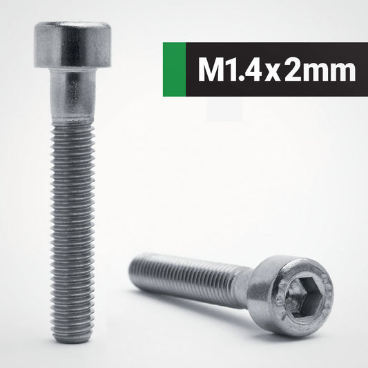 Jacbolts A2 stainless steel M1.4x2mm socket cap screw -  DIN 912