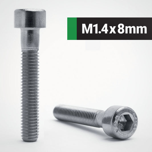 Jacbolts A2 stainless steel M1.4x8mm socket cap screw -  DIN 912