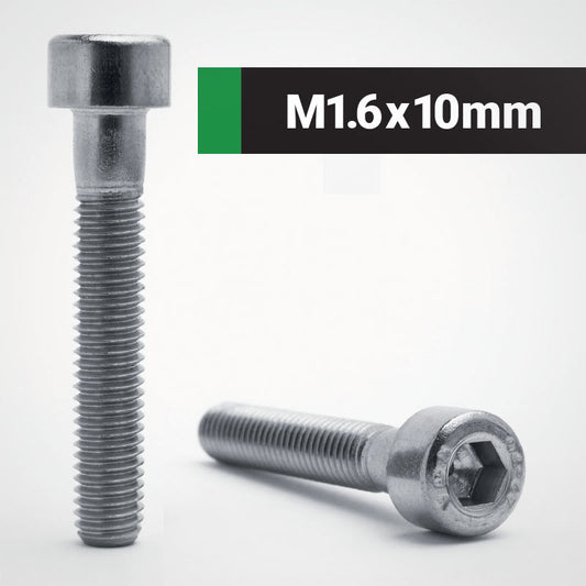 Jacbolts A2 stainless steel M1.6x10mm socket cap screw -  DIN 912