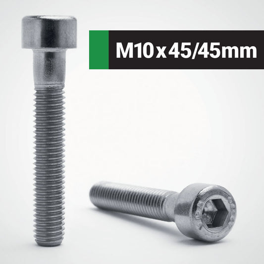 Jacbolts A2 stainless steel M10x45/45mm socket cap screw -  DIN 912 - ISO 4762