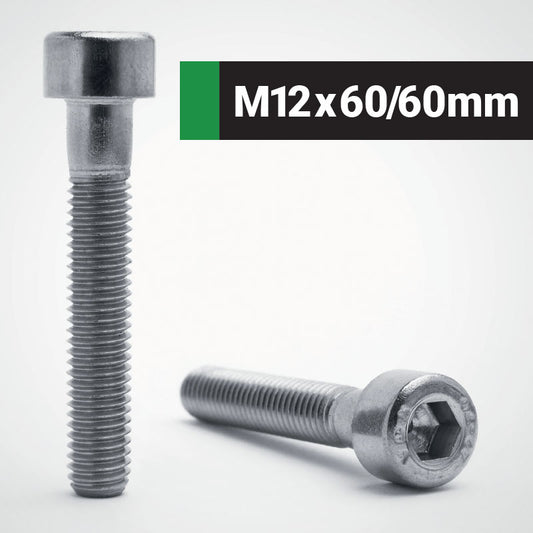 Jacbolts A2 stainless steel M12x60/60mm socket cap screw -  DIN 912 - ISO 4762