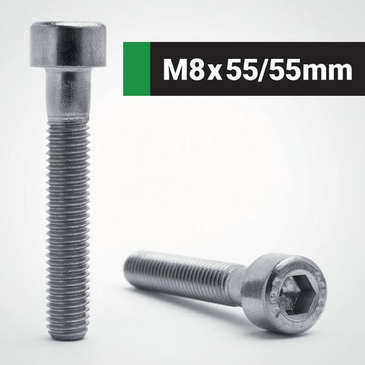 Jacbolts A2 stainless steel M8x55/55mm socket cap screw -  DIN 912 - ISO 4762