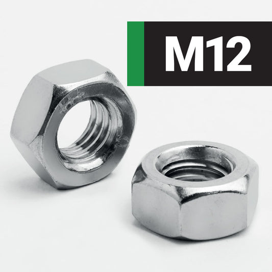 Jacbolts M12 stainless steel A2 Hexagon Full Nuts -  DIN 934